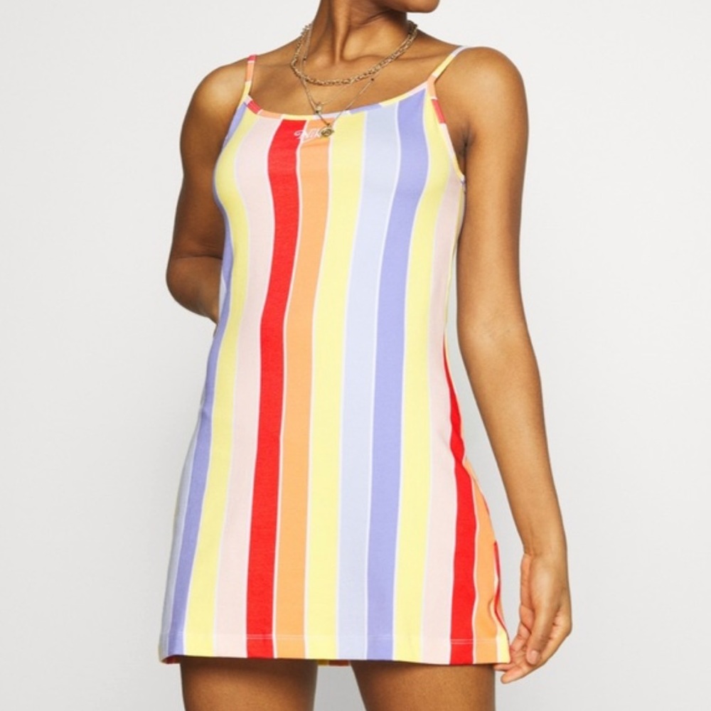 Nike women’s rainbow stripe mini body on dress